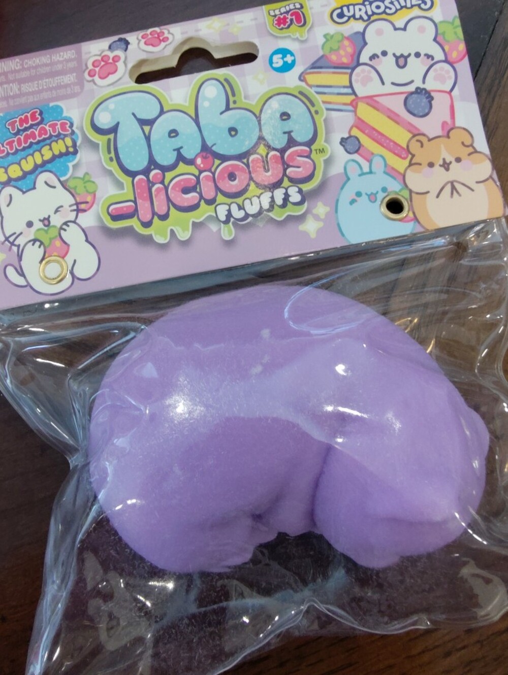 Taba Squishy Sleeping Cat Fluff - Purple